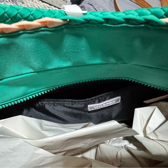 Wildfox Green and Peach Woven Bag - Picture 5 of 6